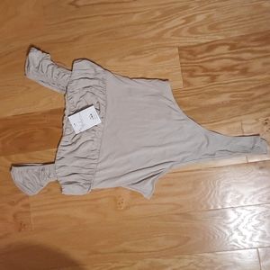 NWT Love Tree tan bodysuit large
